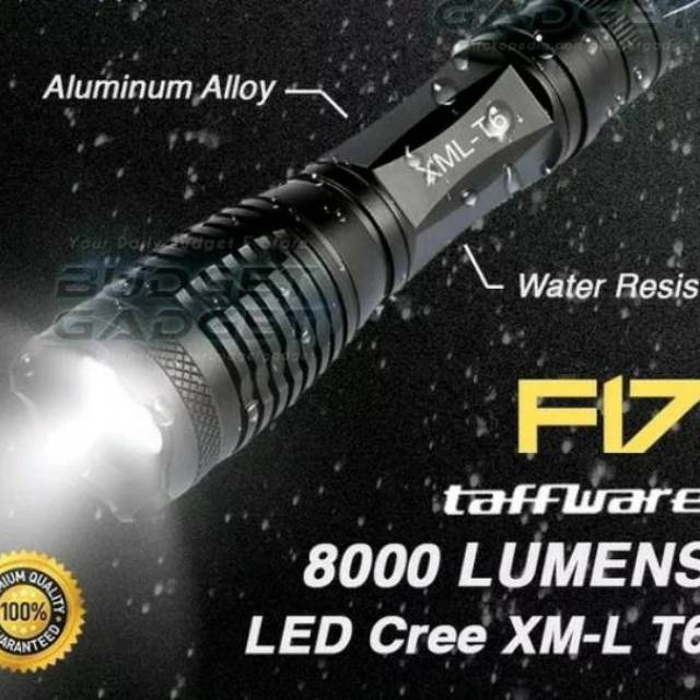 Brezybeauty05 Flashlight Led Tactical Senter Xml-T6 8000 Lumen