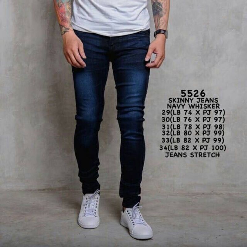 Celana Jeans Pensil Skinny Slimfit Panjang Slim Fit Hitam Pria Premium Levis Lepis Size 27-38