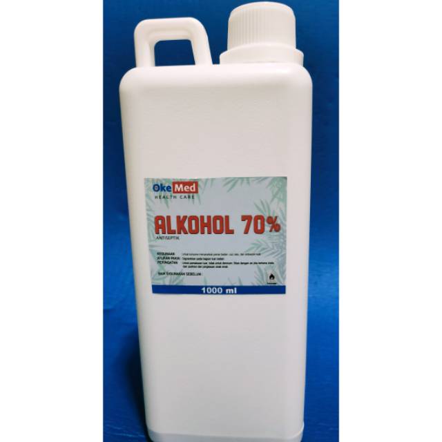 Alkohol 70% murni. 1 liter - disinfektan - sterilisasi