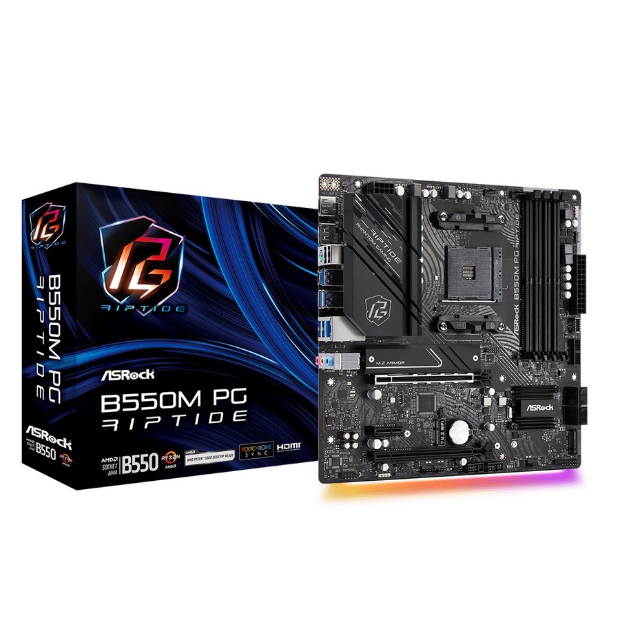 ASRock B550M PG Riptide (AM4, AMD Promontory B550, DDR4, USB3.2, SATA3)