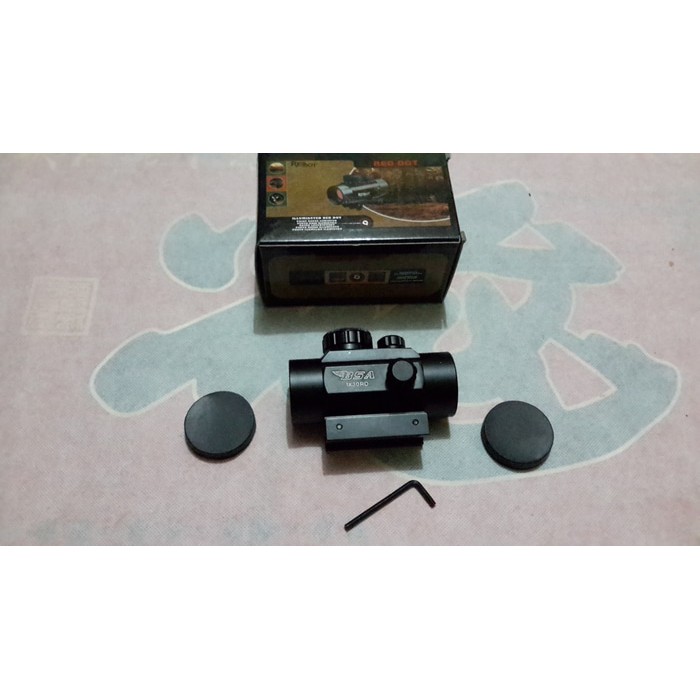 Telescope Teleskop Red Dot BSA 1x30 RD nyala merah dan hijau