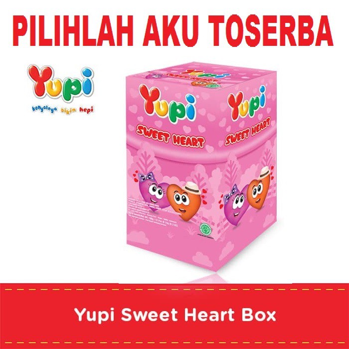 YUPI SWEET HEART BOX isi 12 PCS - ( HARGA PER BOX )