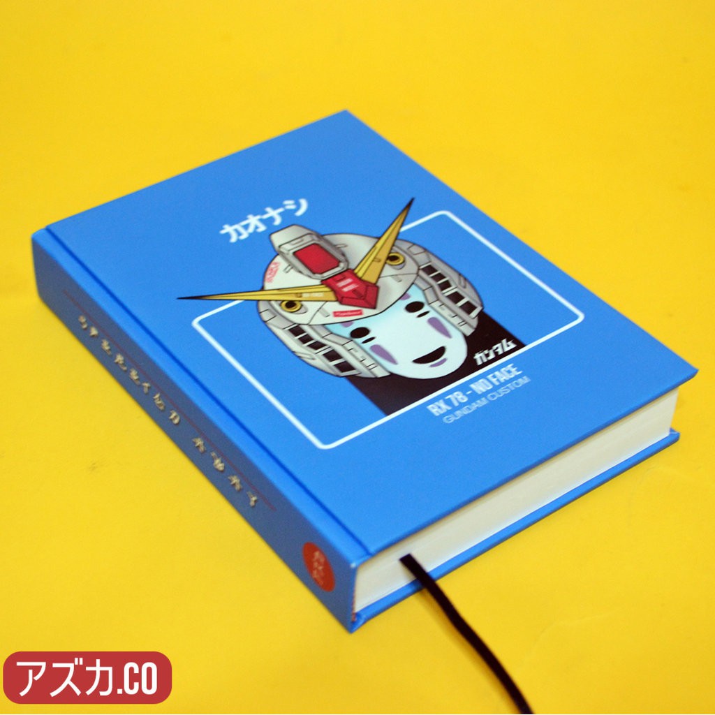 

Pocket Book Harcover Anime Spirited Away No Face Kaonashi Gundam Custom RX Ukurran A6 78 Gift Couple Agenda Jurnal Binder