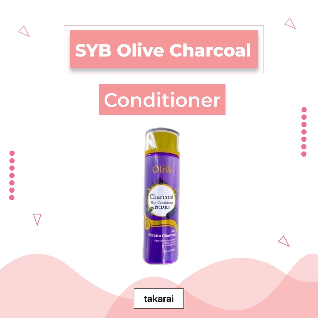 [ORI] SYB Paket 2in1 Olive Charcoal Hair Series Shampoo + Conditioner Perawatan Rambut Kusut - 200ml BPOM