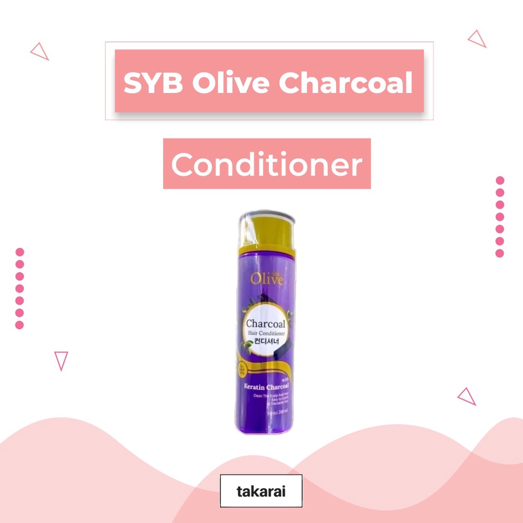 [ORI] SYB Paket 2in1 Olive Charcoal Hair Series Shampoo + Conditioner Perawatan Rambut Kusut - 200ml BPOM