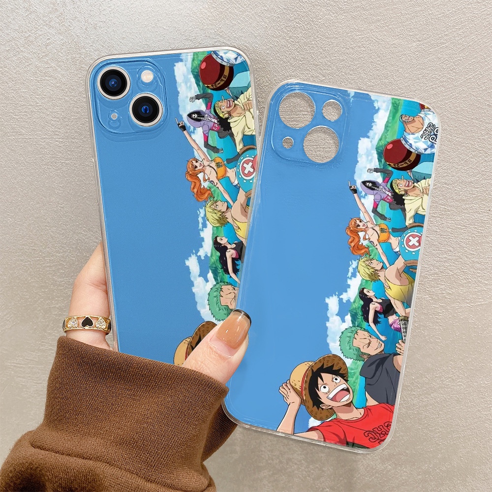 Soft Case Silikon Motif Anime One Piece Untuk iPhone 13 / 12pro / 11 max / xr / 78p / 14 / 13