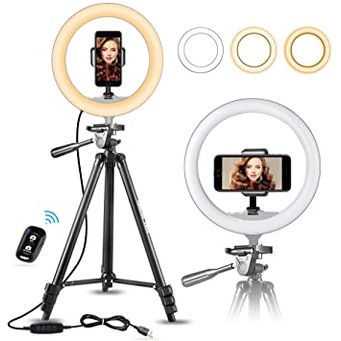 Paket Komplit Ringlight 26cm + Tripod 2,1 Meter Make Up Vlog Lampu Ringlight HIGH QUALITY