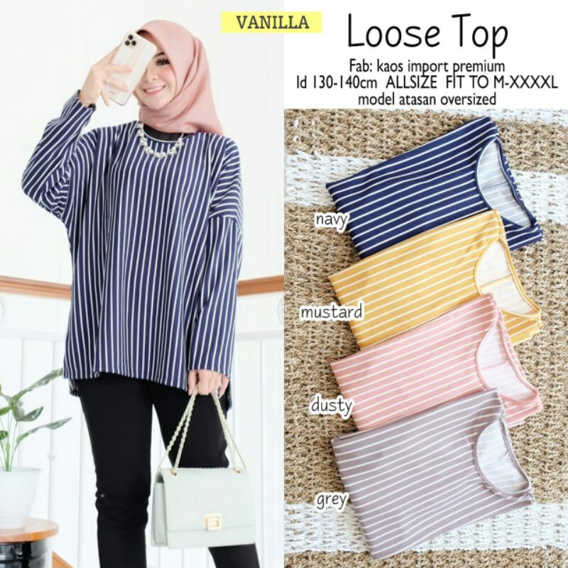 Loose Top by Vanilla // Baju Atasan Wanita Blouse