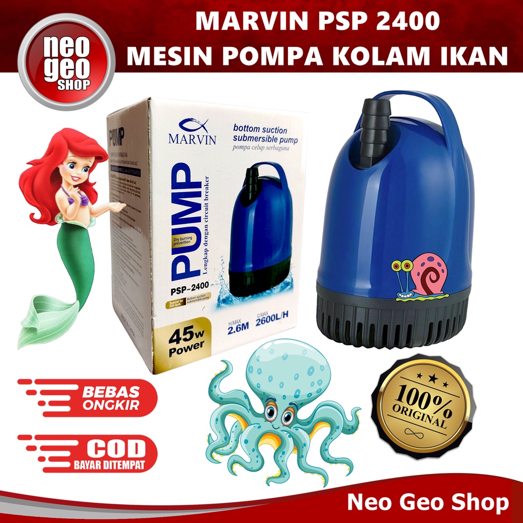 MARVIN PSP 2400 psp2400 pompa celup aquarium kolam ikan hidroponik