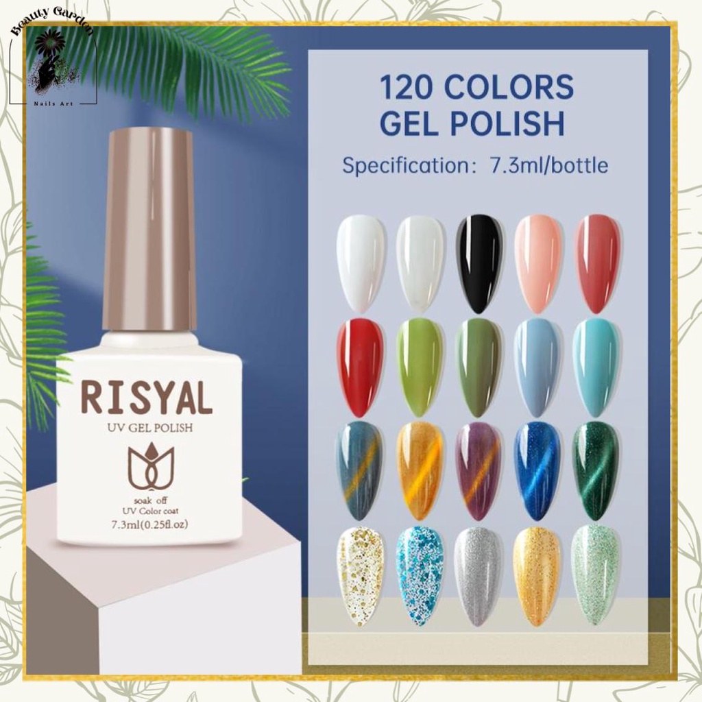 【 COD 】RISYAL  81-120 WARNA KUTEK GEL UV LED Nail  Art / GEL POLISH  / NAIL POLISH / SOAK OFF / KUTEKS GEL/CAT EYE  NAIL ART