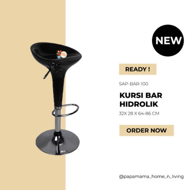 Kursi Bar Kaki Hidrolik - Kursi Cafe Tinggi Minimalis SP100 - Kursi Bar Minimalis Medan Harga Grosir