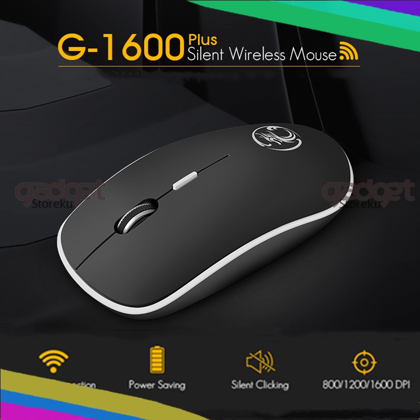 Super Slim Silent Optical Wireless Mouse 2.4GHz 1600DPI
