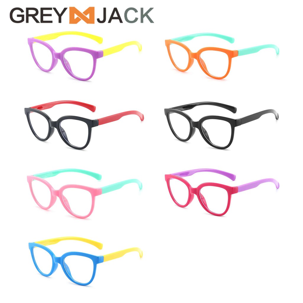 Grey Jack Kacamata Anak Anti radiasi blueray bahan lentur TR90/ FA5030-2