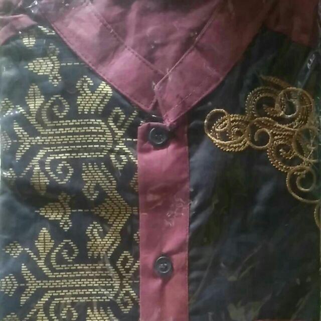 Baju Batik Pria Slimfit Modern Lengan Panjang Kombinasi Prada Sy4 Bi Premium Quality Mall
