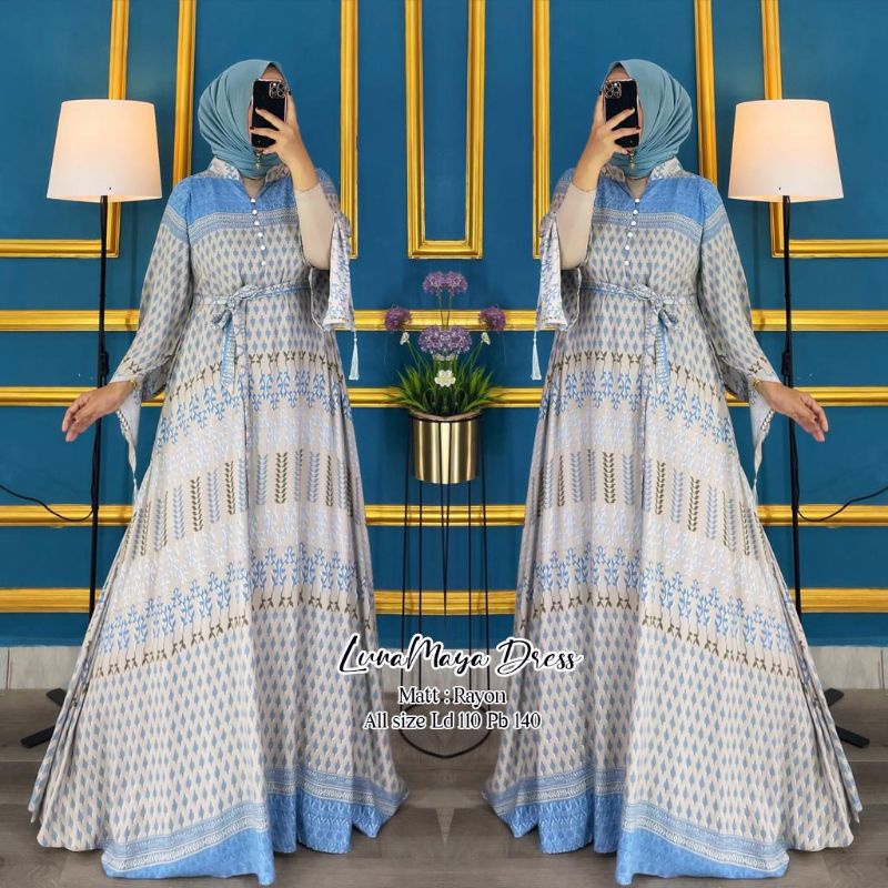 Humaira99 Gamis syari terbaru dress luna maya