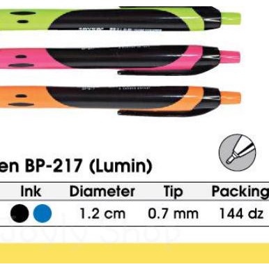 

◘ PULPEN JOYKO LUMIN BALL POINT PEN PENA BOLPEN CETAK CETEK BALLPEN ATK - Hitam ➬