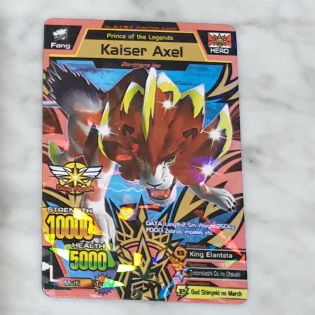 Mainan kartu animal kaiser axel