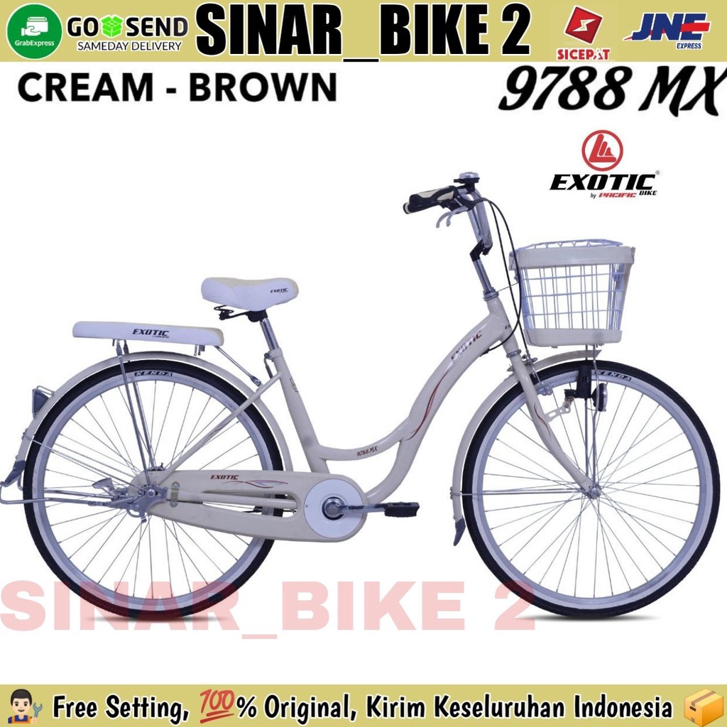 Sepeda Keranjang Remaja Dewasa EXOTIC ET 9788 MX  NEW COLOR Ukuran 20,24 &amp; 26 Inch Citybike