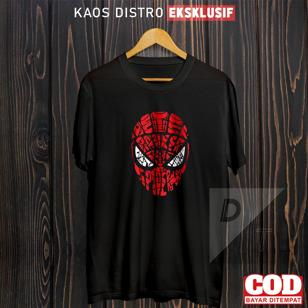 KAOS DISTRO COWO BAJU SPIDERMAN PRIA PAKAIAN COWOK LAKI KEREN TERBARU KEKINIAN LENGAN PENDEK