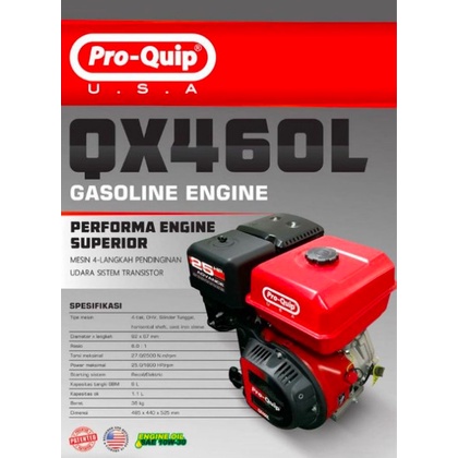 Jual Pro Quip Mesin Bensin Serba Guna Hp Tipe Qx L Low Speed Rpm Shopee Indonesia