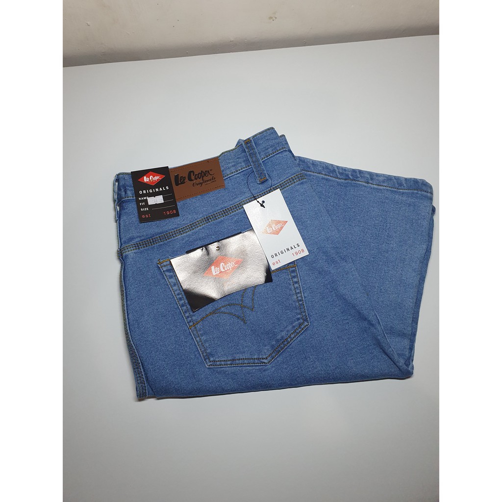 CELANA JEANS PENDEK JUMBO PRIA, BAHAN MELAR/STREACH BIG SIZE