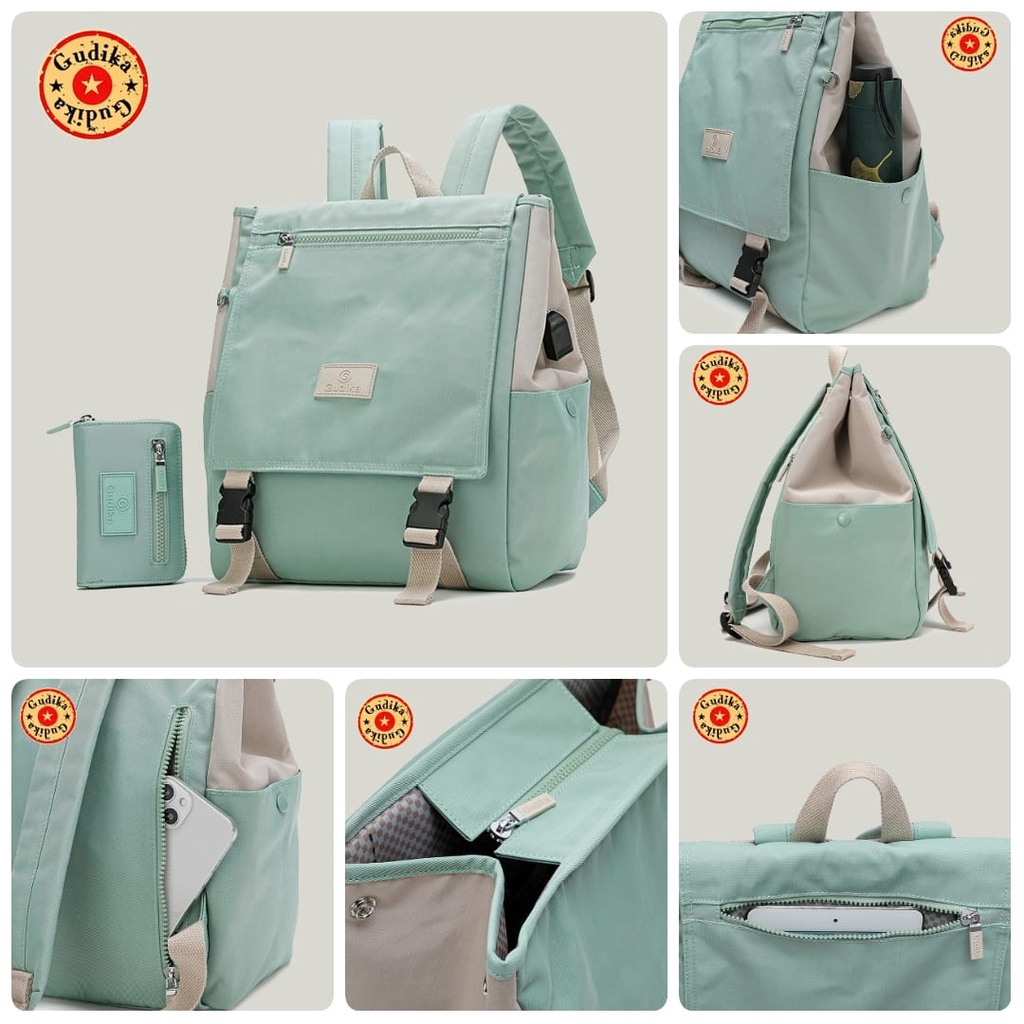 GUDIKA 5220 | Backpack Waterproof Wanita Tas Ransel Laptop Anti Air Import Original | Ransel Cewek | Ransel Perempuan | Tas Wanita