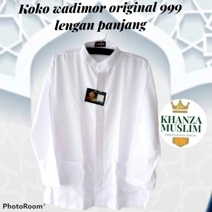 Priakoko- Koko Wadimor Khusus Putih/Baju Koko Dewasa Lengan Panjang - Putih, M -Baju-Koko-Pria.