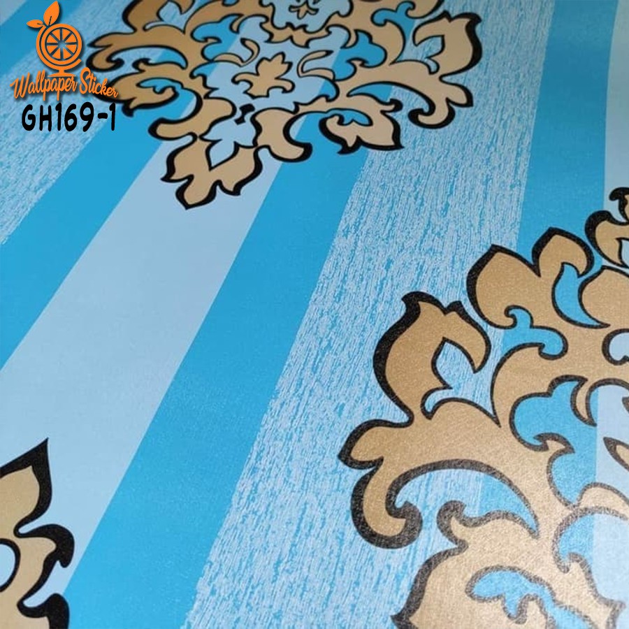 Wallpaper Dinding Wallpaper Stiker Wallpaper dinding Anak Walpaper Gh Motif Ukuran 45CM x 9Meter Batik Biru