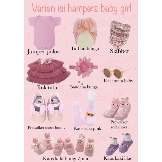 HELLO CHLOE - Cotton Candy Series | Newborn Baby Gift Set | Hampers Baby | Kado Lahiran Bayi