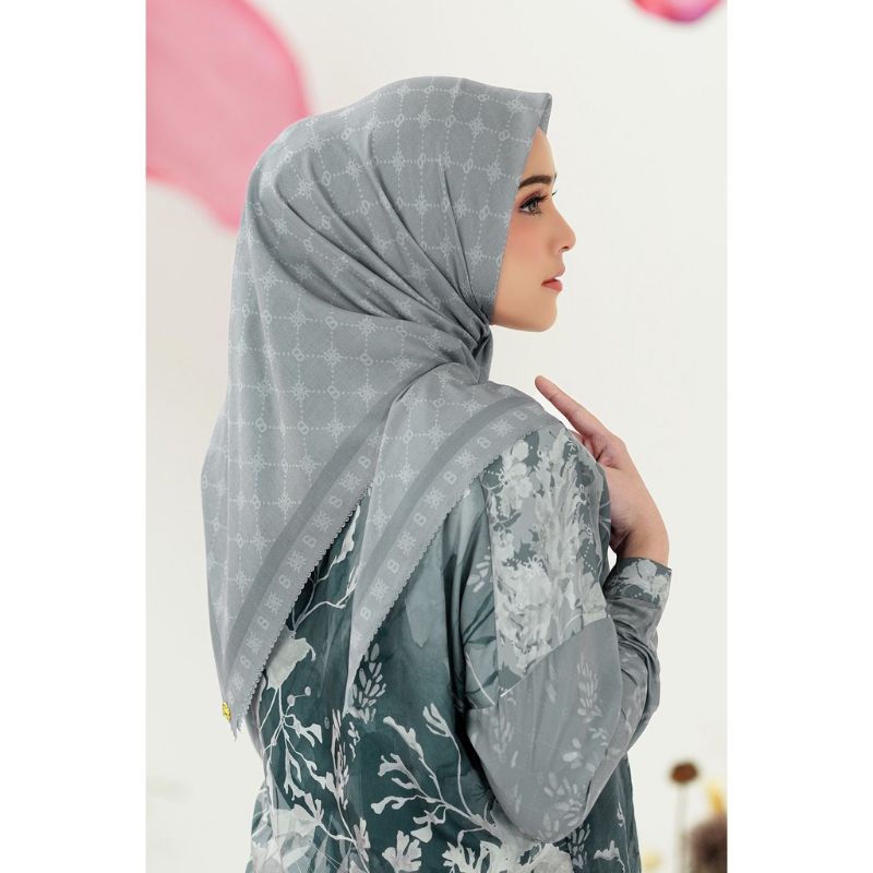 Buttonscarves Xanadu Monogram Voal Square - Tornado