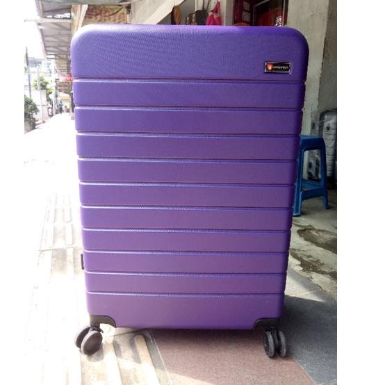 Paling Sesuai.. Koper Swiss Polo Bahan Fiber Jumbo Besar 28 inch Ukuran Bagasi Roda 4 Putar
