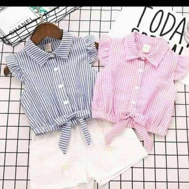 Set kemeja crop anak