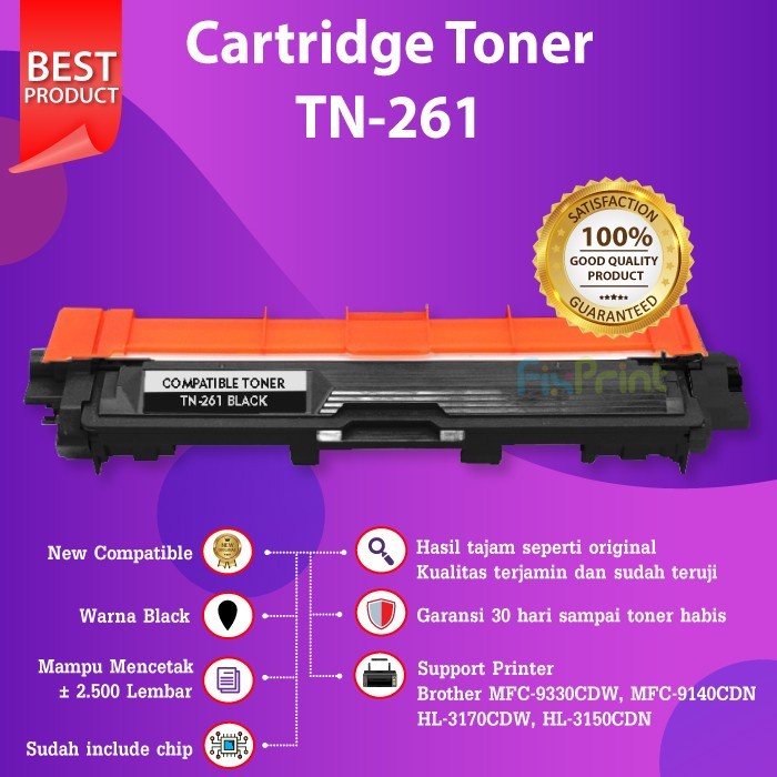 Cartridge Toner Compatible TN 261 TN261 Ink Brother HL-3150CDN 3170CDW