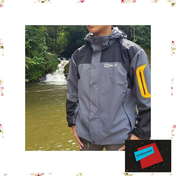 Jaket Pria parasut parka gunung Outdoor waterproof windproof WD WILD TR116