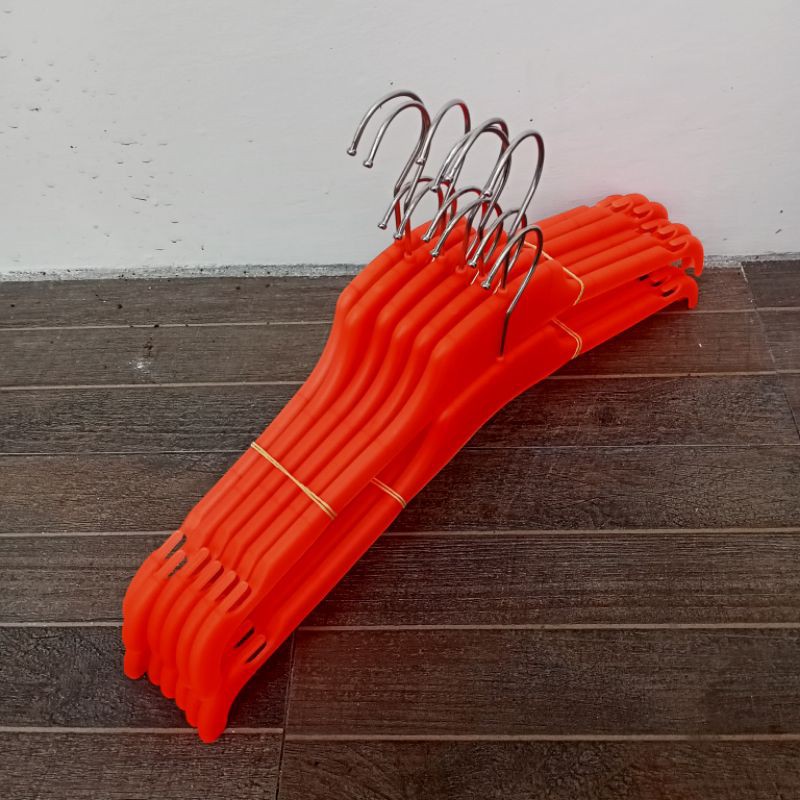 GANTUNGAN BAJU HANGER PLASTIK DEWASA JUAL PER 12PCS