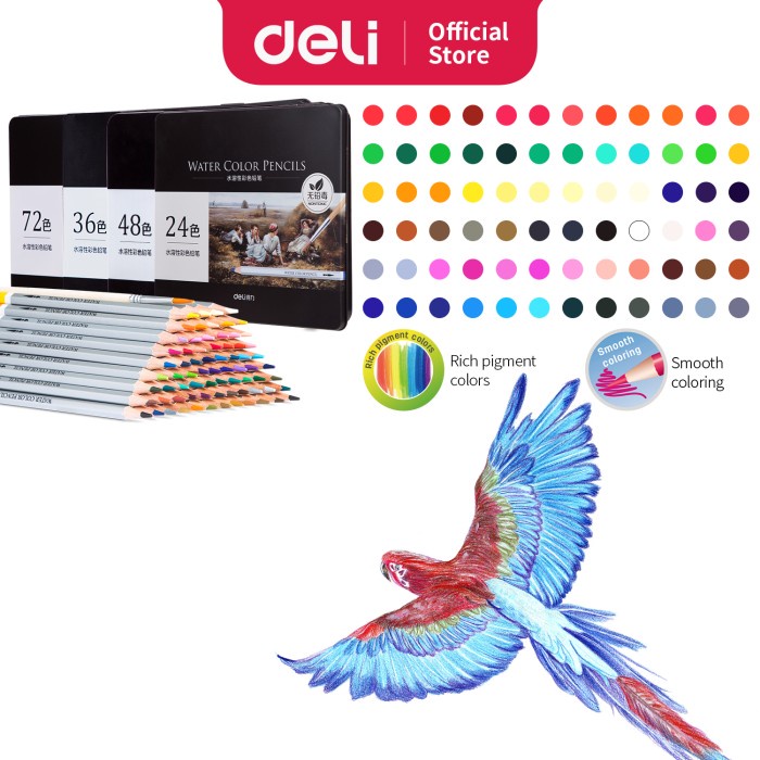 

(DISKON TERMURAH) Deli Pensil Warna 24C dapat dicuci dan teknologi hybrid 6521