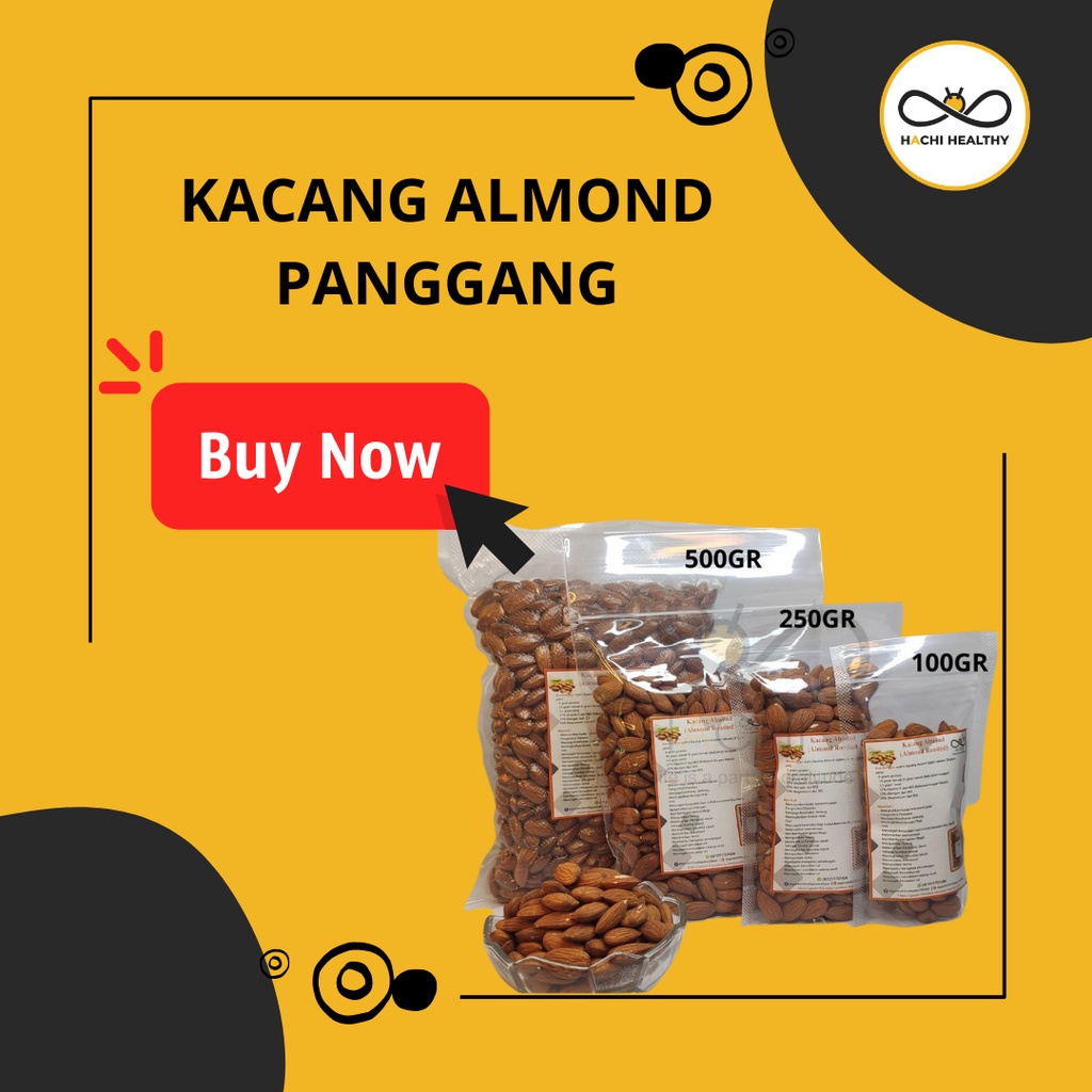 

Termurah Kacang Almong Panggang Kupas kemasan 250 gram, Almond Asi Booster, Almond Diet, Almond Oven