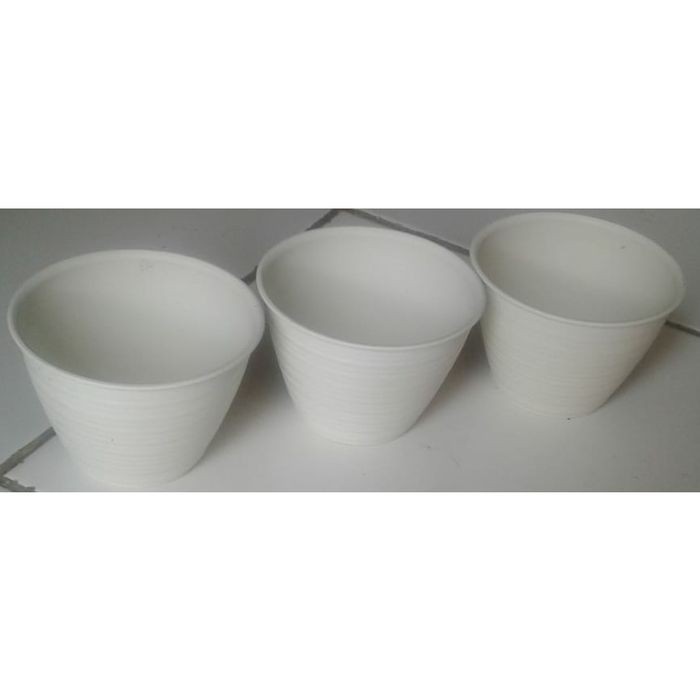 Ori BJP Pot Tawon 10 cm PUTIH Motif Pot Tawon Putih 10cm Vas Bunga