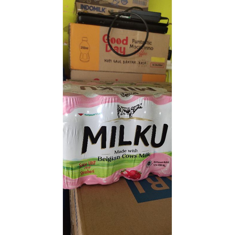 

milku susu kemasan botol 1pack isi 12botol