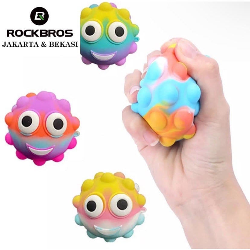 Pop It Bola 3D Needoh Stress Ball Nido Mainan Anak Vent Squishy Fidget Toys Smiley Squishy Viral