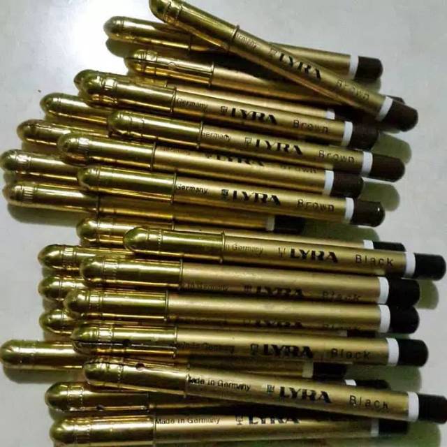 PENSIL ALIS LYRA GOLD HITAM DAN COKLAT