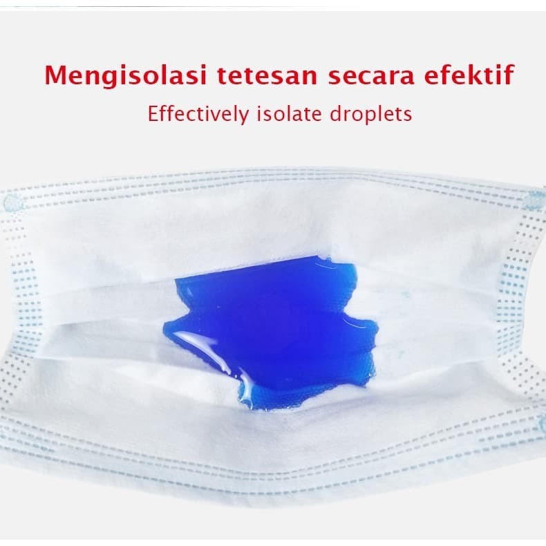 Masker 3 Ply 3Ply isi 50 disposable Surgical mask Masker Bedah Earloop tali tidak mudah putus