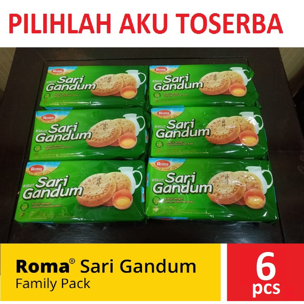 Biskuit ROMA Sari Gandum Family Pack 240 g - HARGA PAKET ISI 6 PCS