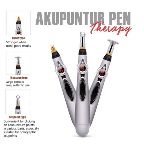 [Free Baterai ] Alat Terapi Listrik Pijat Refleksi Pen Akupuntur Laser