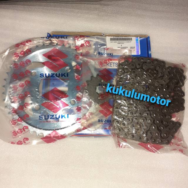 Gear set chainkit rantai set satria fu new sgp thn 2014 2015