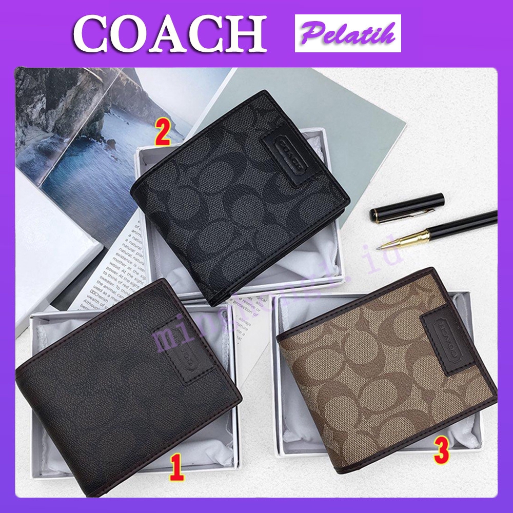 Original Dompet coach Dompet Lipat Pria F74736 