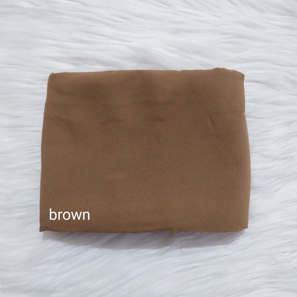 Bisa Cod Pasmina diamond 170x70cm / pashmina sabyan /pashmina diamond premium-Brown