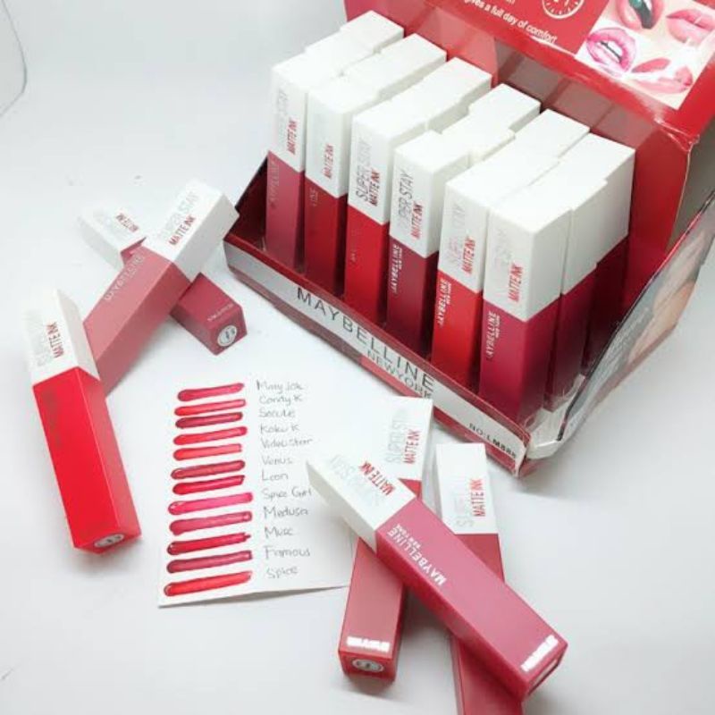 [Set isi 12] 1 Lipcream Maybelline Matte Ink / Lipcream SuperStay Matte Ink