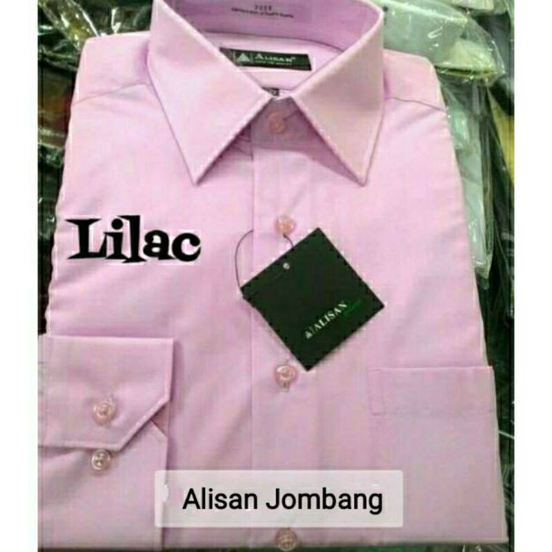 Ready Kemeja Alisan Reguler Lengan Panjang Size 14,5-17,5 | KEMEJA PRIA | LILAC