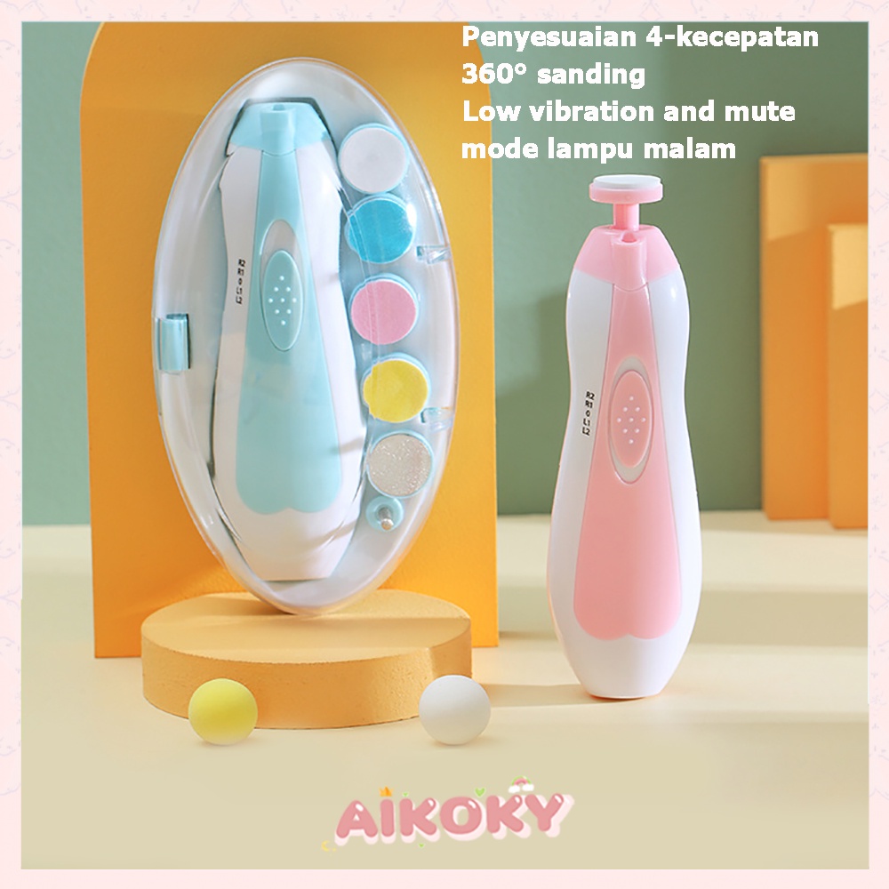 AIKOKY Gunting kuku bayi Pemotong kuku bayi elektrik